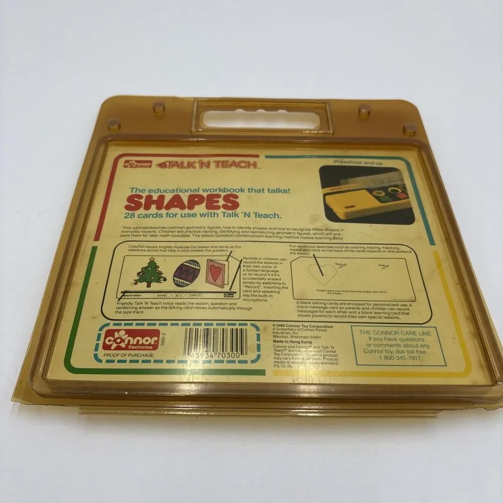 Vintage 1980s Connor Talk 'N Teach Shapes Card Pack – NEW